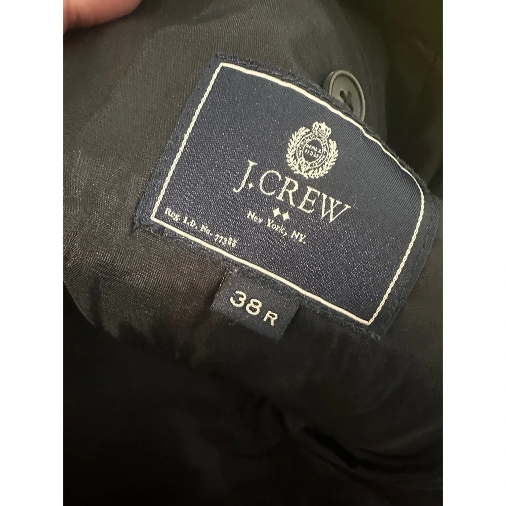 J.Crew Thompson Black Wool Blend Two Button Blazer‎ Sport Coat Mens 38R A1573